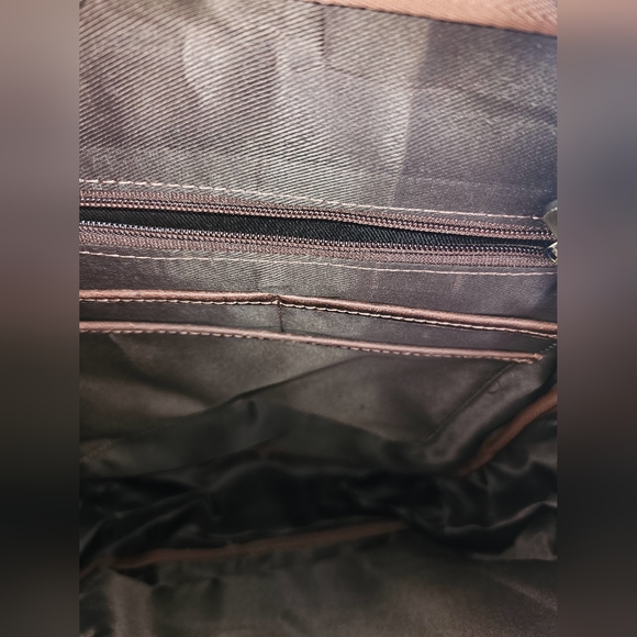 Brown Genuine Leather Backpack with Multiple Pockets - Picture 8 of 13